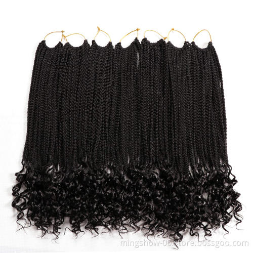Fast delivery 100g 24 inch 22 strands synthetic ombre crochet box braids hair